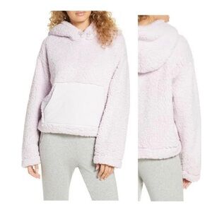 Zella Casie Faux Shearling Lilac Cozy Women’s Hoodie Size Medium NWT